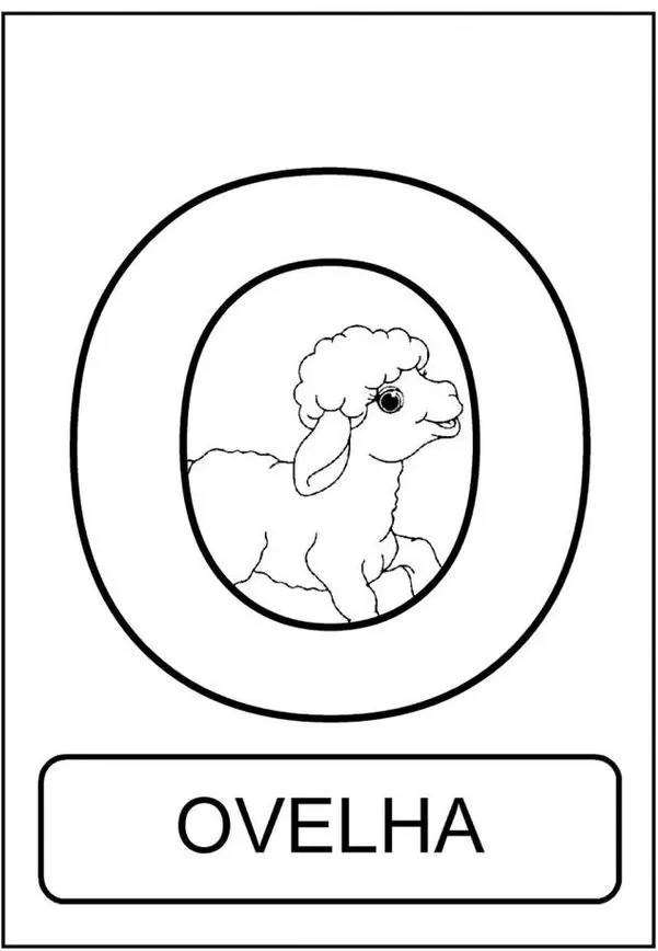 Ovelha em forma de letra 'O': aprenda o alfabeto com animais!