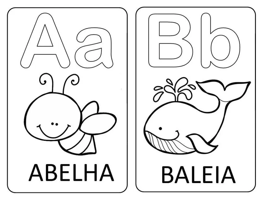 Alfabeto letras Aa e Bb