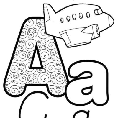 Alfabeto Maiúsculo e Minúsculo Desenhos para colorir