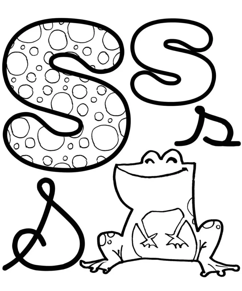 Letra S com Sapo: Alfabeto divertido para aprender as letras.