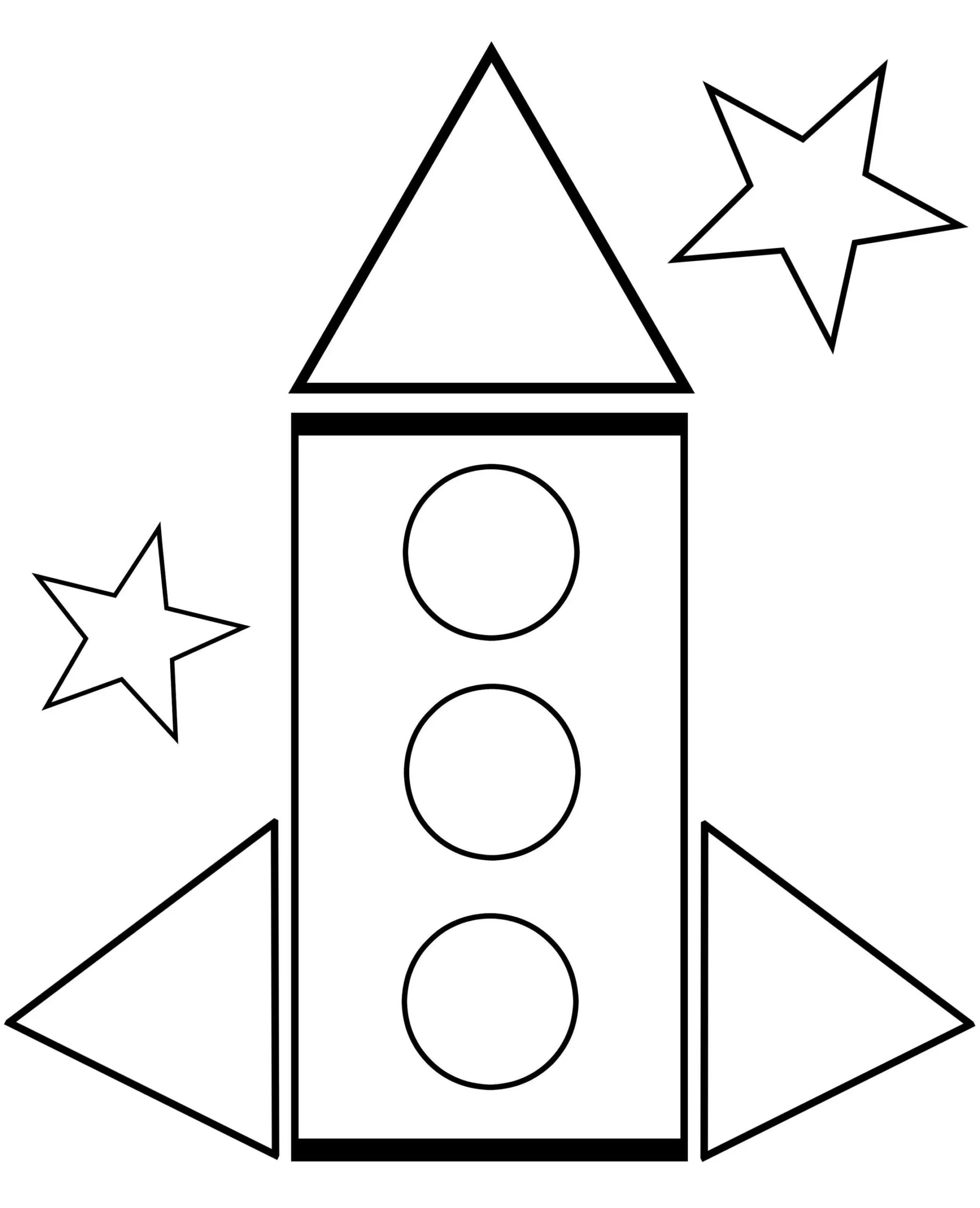 Formas geométricas Foguete