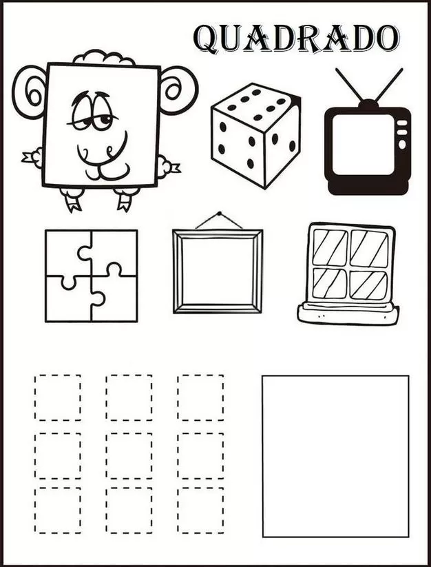 Formas geométricas tarefas Quadrado
