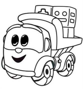 Leia vai conhecer Léo, o caminhão. Desenhos animados em português. Desenho  infantil 