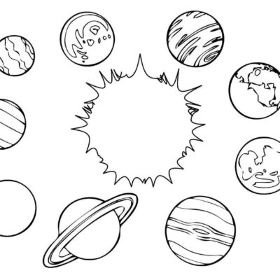 Planetas Desenhos para colorir