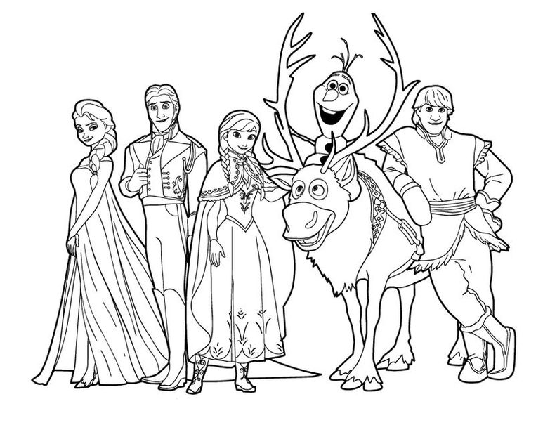 Desenhos do Frozen para colorir