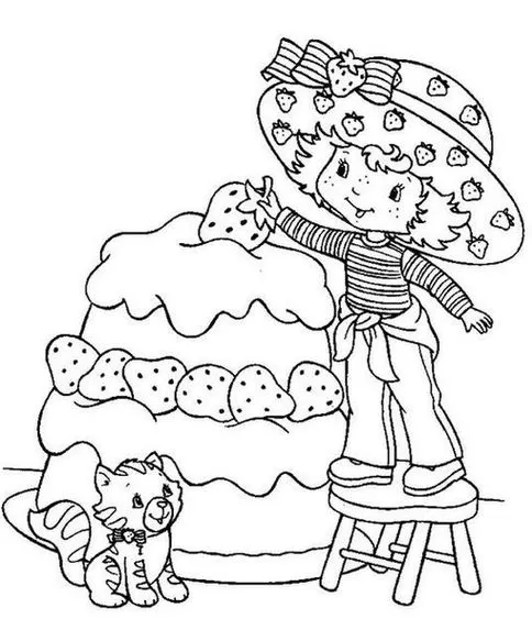 Desenhos da Moranguinho versão antiga Decorando bolo