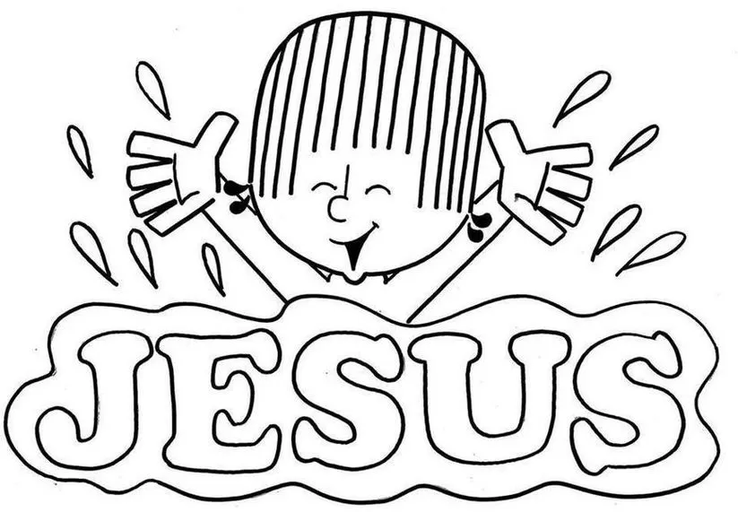 Turma do Cristãozinho Viva Jesus: Figura alegre celebrando a presença de Jesus. Imagem inspiradora para atividades bíblicas.