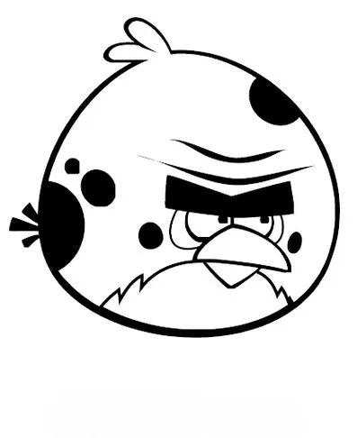 Desenho Angry Birds Terence para Colorir: Raiva em Detalhe