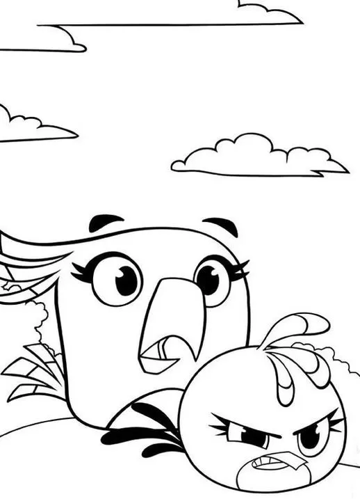Angry Birds mal-humorados para colorir: atividade divertida com as aves raivosas.