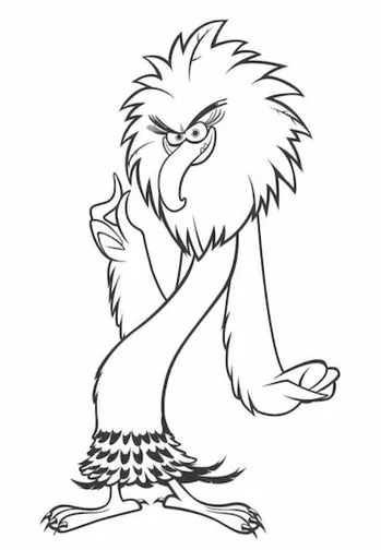 Angry Birds Malvado para colorir: Desenho do personagem raivoso