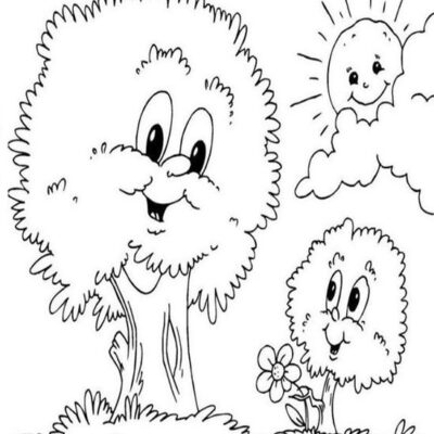 Árvores Desenhos para colorir