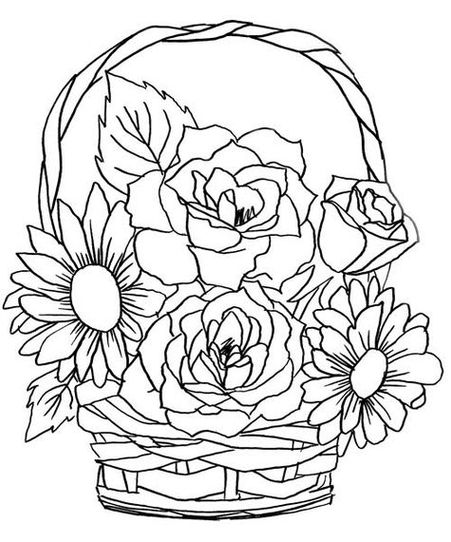 ▷ Desenhos de Flores para colorir