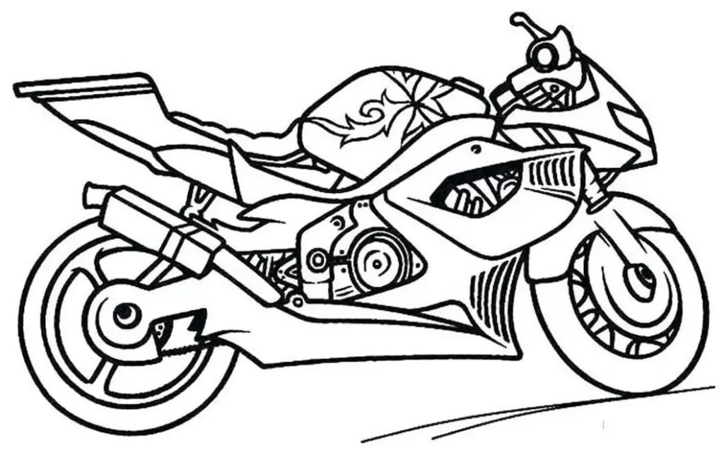 Desenho detalhado de moto CB 600 para colorir: libere o artista em você com este modelo clássico.