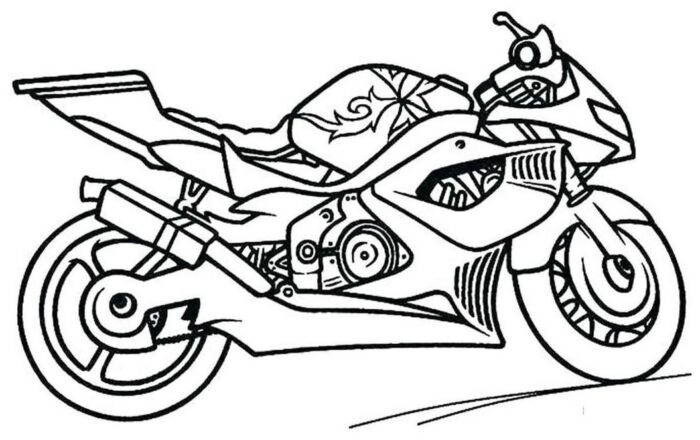 Desenho detalhado de moto CB 600 para colorir: libere o artista em você com este modelo clássico.