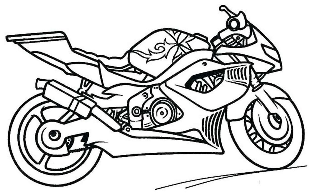 Desenho de Emoji de motocicleta para colorir