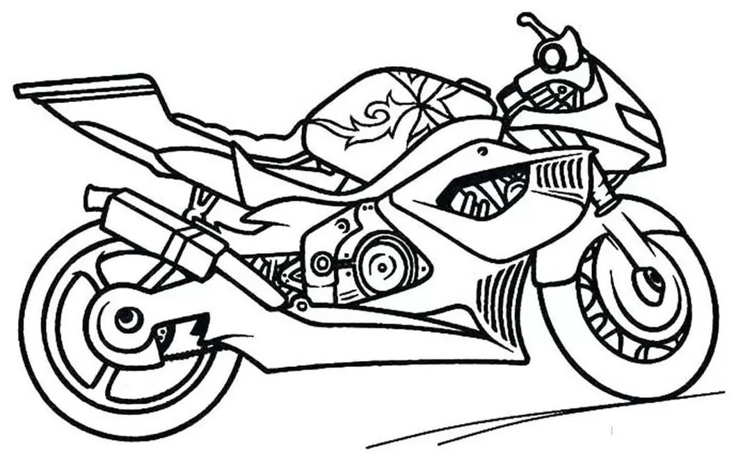 Desenho de motociclista para pintar