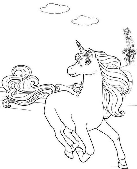 Desenho de Unicórnio para colorir  Desenhos para colorir e imprimir gratis