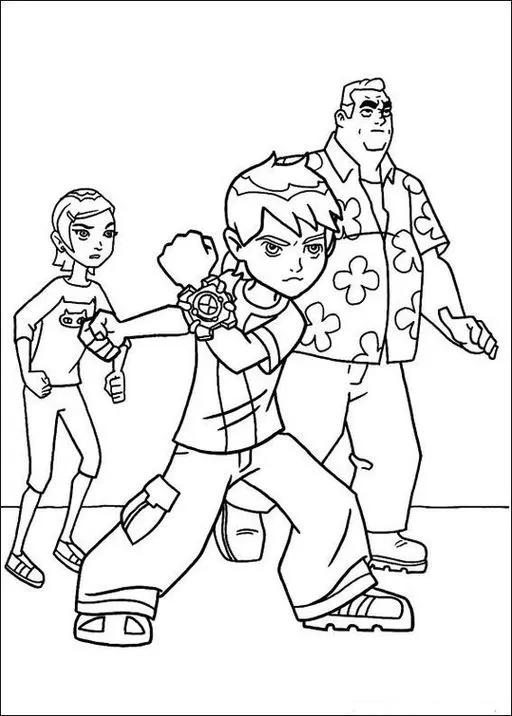 Ben 10: Desenhos para colorir com Ben Tennyson, Gwen e Vovô Max em ação. Aventure-se com o Omnitrix!