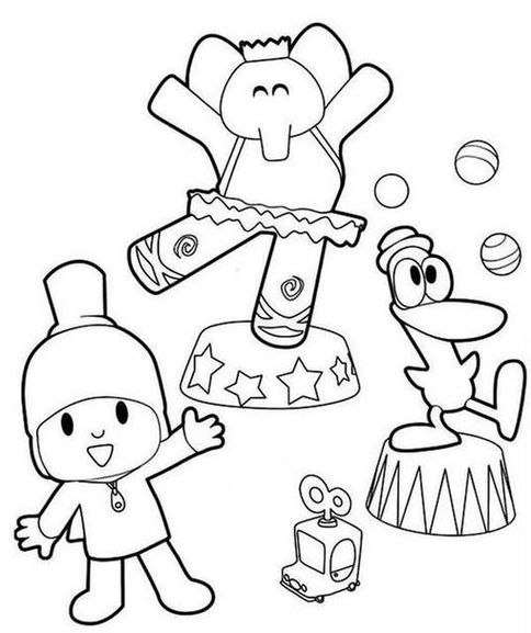 Desenhos Para Pintar e Colorir Pocoyo - Imprimir Desenho 007