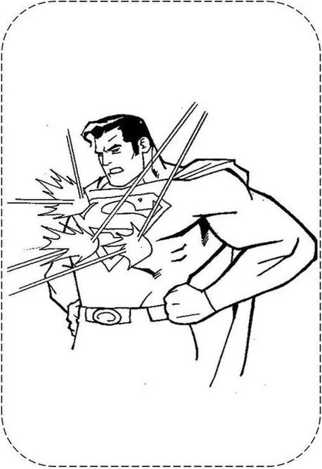 Super Homem resistindo a ataque de energia: desenho para colorir do herói forte com cinto e capa em destaque.