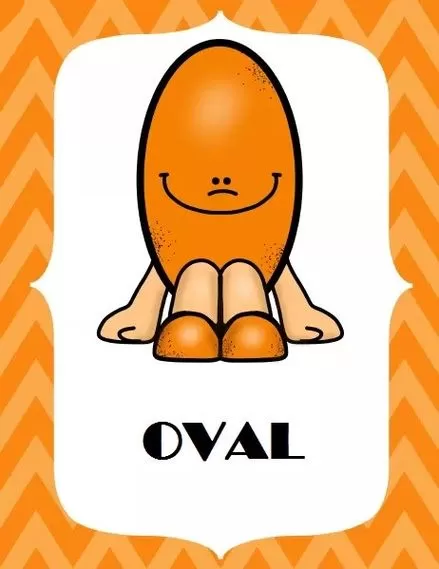 Forma Geométrica Oval Sorridente para Imprimir: Atividade Divertida