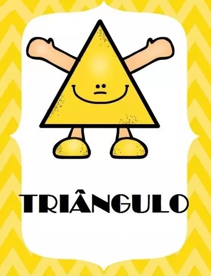 Triângulo para Imprimir: Desenho Divertido de Forma Geométrica