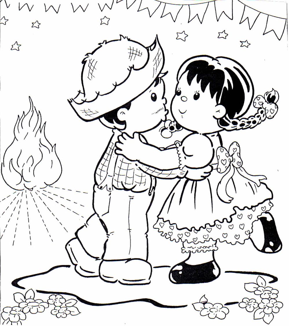 FREE! - Desenhos de Festa Junina para Colorir