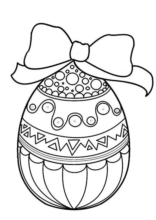 Desenhos de Ovos da Páscoa para colorir em PDF. A imagem contém um ovo muito lindo.