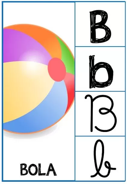Desenhos do Alfabeto para imprimir Letra B