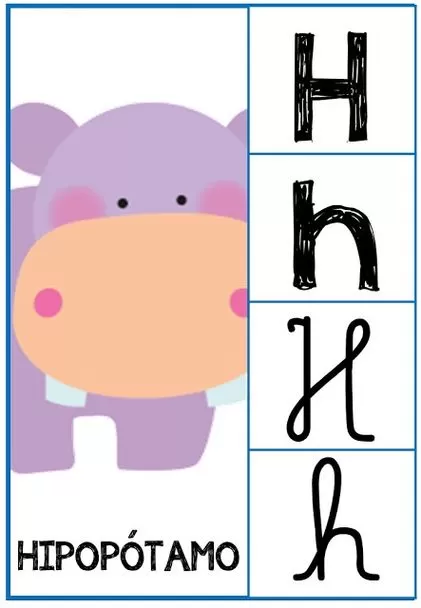 Desenhos do Alfabeto para imprimir Letra H