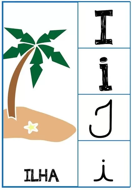 Desenhos do Alfabeto para imprimir Letra I