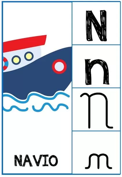 Desenhos do Alfabeto para imprimir Letra N