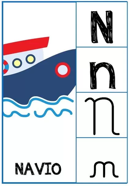 Alfabeto Letra N: Navio e Exercícios para Aprender e Imprimir
