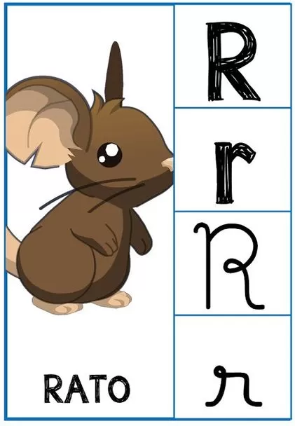 Desenhos do Alfabeto para imprimir Letra R