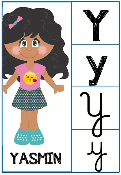 Desenhos da Letra Y para Imprimir: Alfabeto Ilustrado com Yasmin