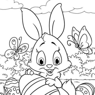 Coelho da Páscoa Desenhos para colorir