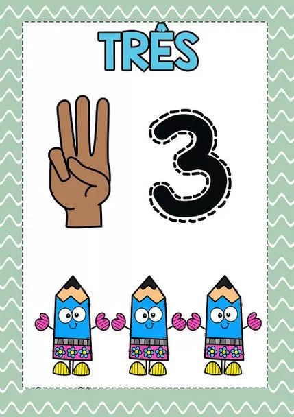 Desenhos dos Números para imprimir Número  3