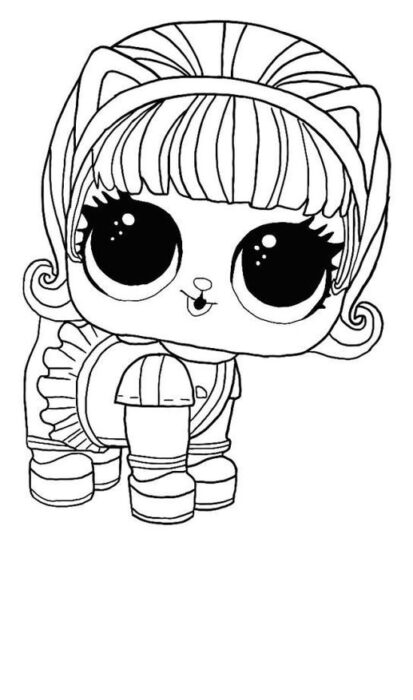 Boneca LOL Arrumadinha para colorir e imprimir: Desenho detalhado para atividades criativas