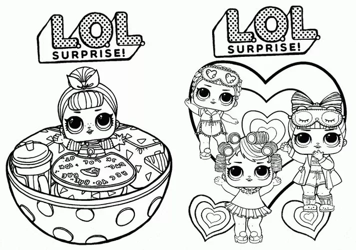 Desenhos de Bonecas LOL Surprise para colorir e imprimir: Diversão garantida!