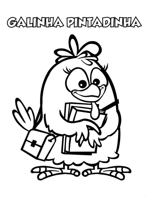 Galinha Pintadinha Estudiosa: Desenho para Colorir e Aprender