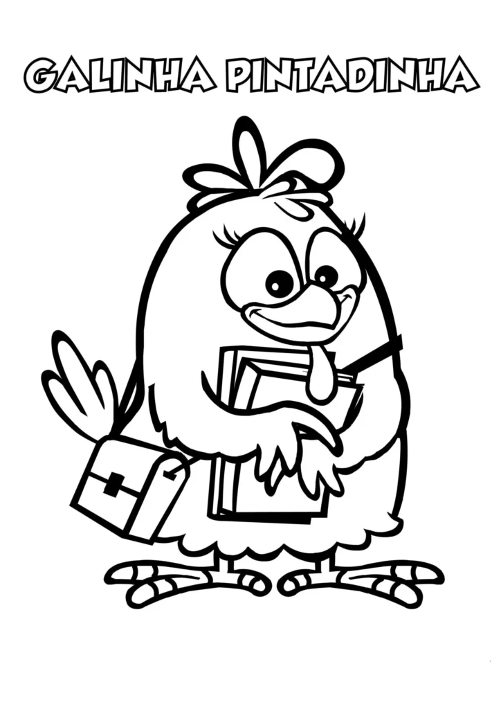 Galinha Pintadinha Estudiosa: Desenho para Colorir e Aprender