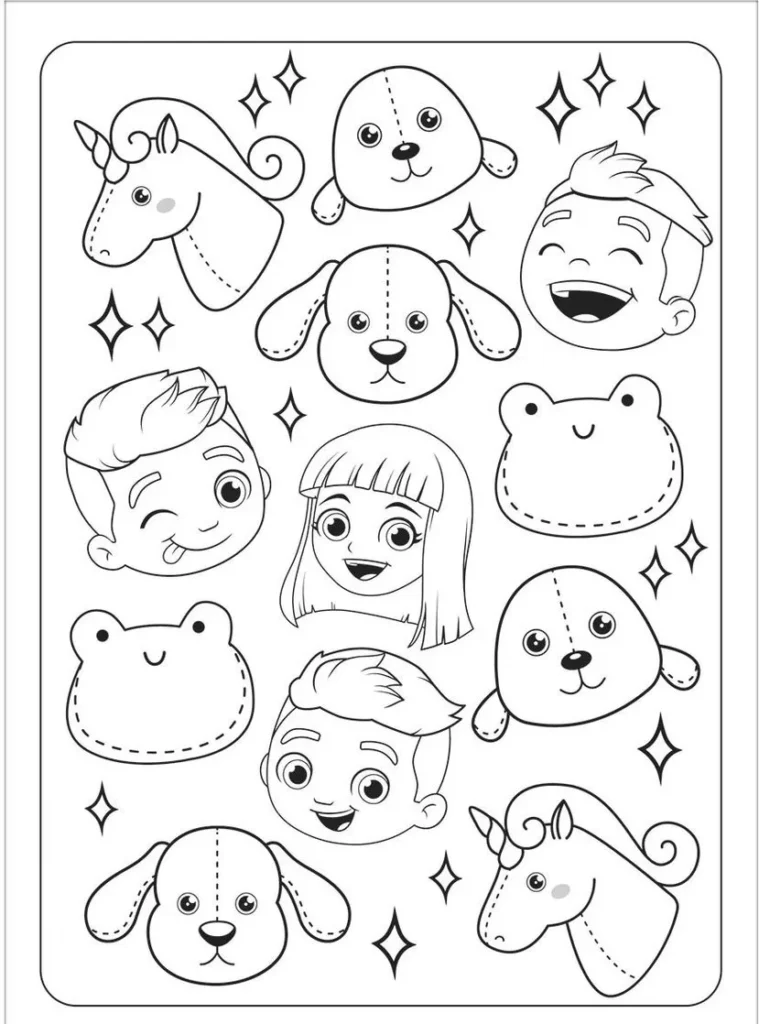 Luccas Neto: Desenhos de rostos para colorir