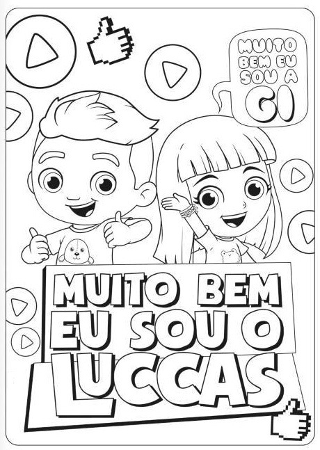 Atividades com os desenhos do Luccas Neto para pintar