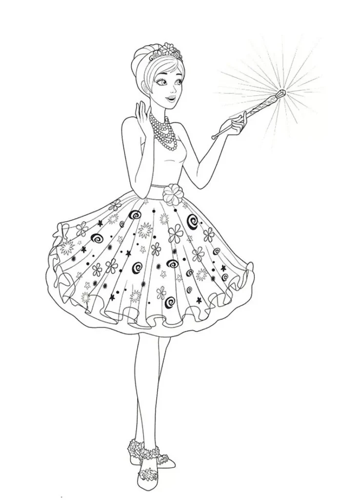 Princesa Tumblr para Colorir: Desenho Encantador para Imprimir