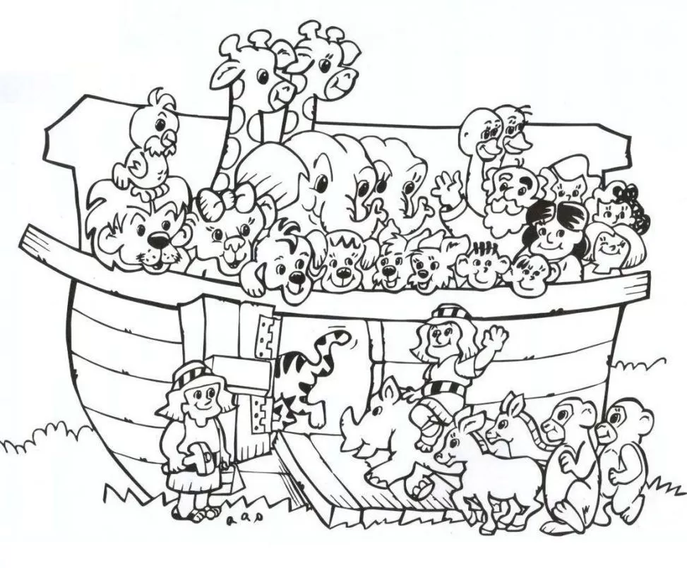 Arca de Noé para colorir
