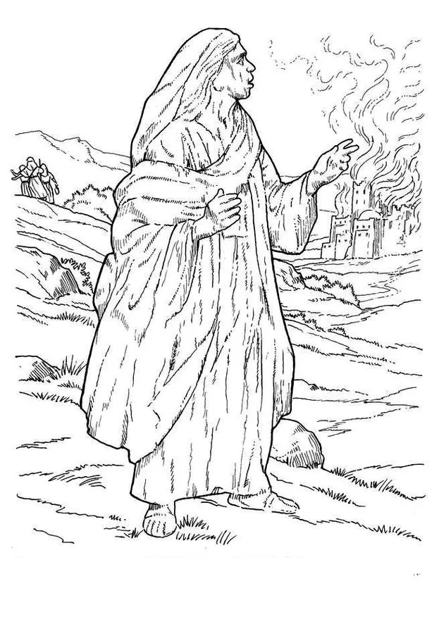 Desenhos da Mulher de Ló a Estátua de Sal Desobediência ao Senhor