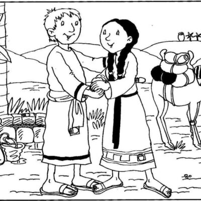 Isaac e Rebeca Desenhos para colorir