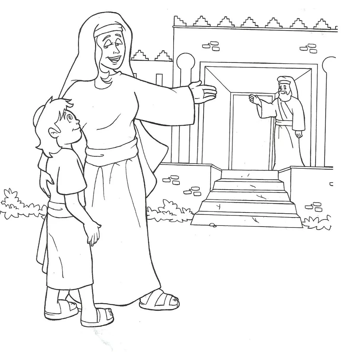 Desenhos de Samuel o profeta Ana entrega Samuel ao templo