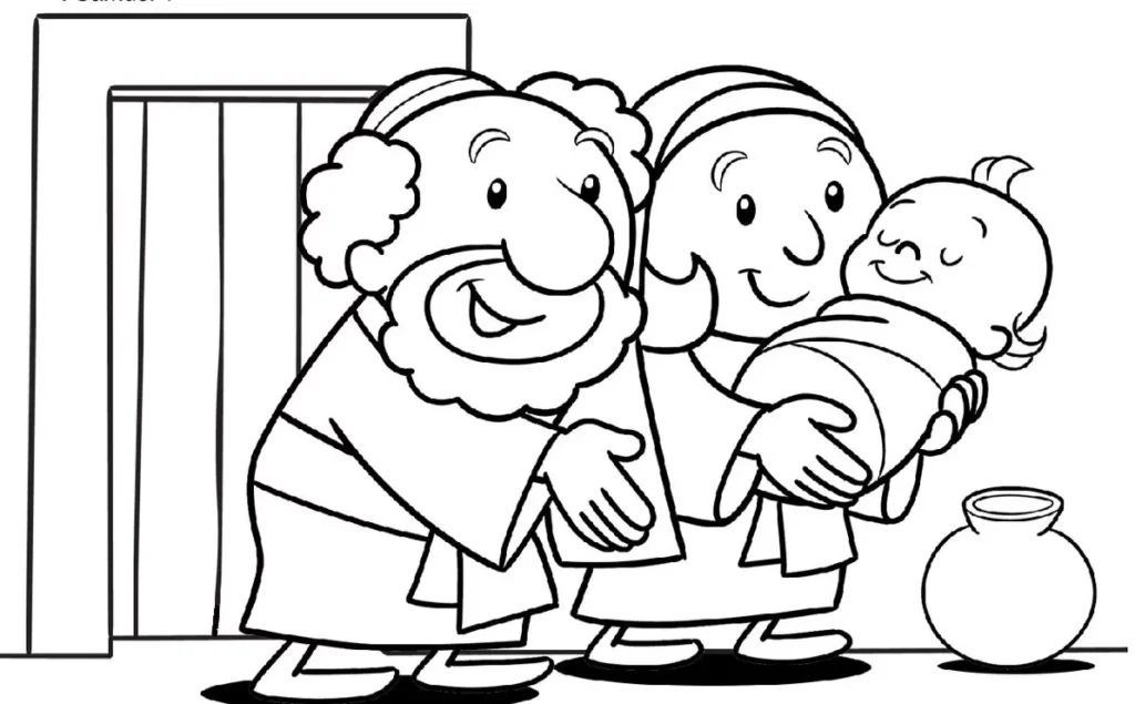 Desenhos de Samuel o profeta Samuel filho de Ana Samuel, filho de Ana: representação da família e do profeta bíblico