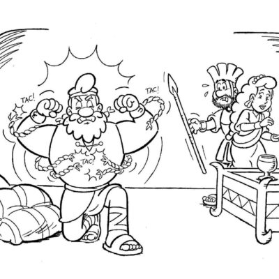 Sansão e Dalila Desenhos para colorir